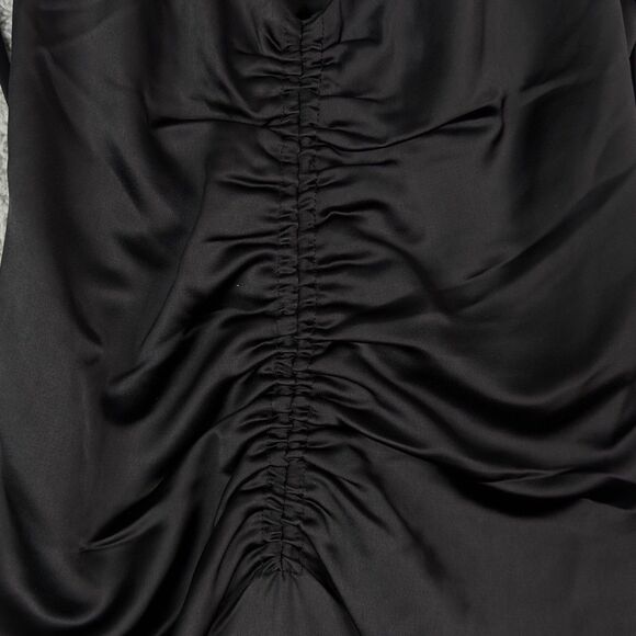 Jason Wu Black Satin Slip Dress L Midi Gown Cocktail Wedding Party Prom Glam NWT - Picture 5 of 14